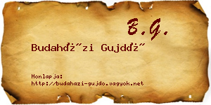 Budaházi Gujdó névjegykártya